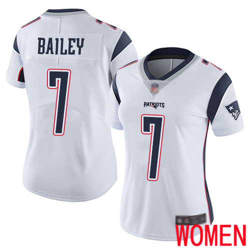New England Patriots Football #7 Vapor Untouchable Limited White Women Jake Bailey Road NFL Jersey